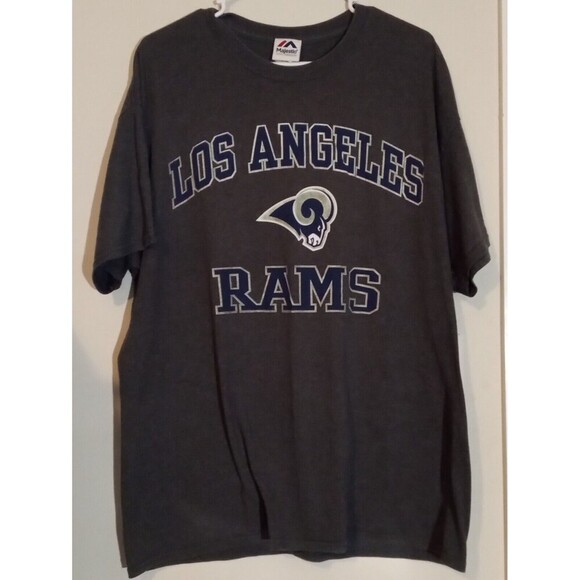 LA Rams Men's Extra Large, Gray, Short Sleeve NFL Football Majestic, EUC - Picture 1 of 5